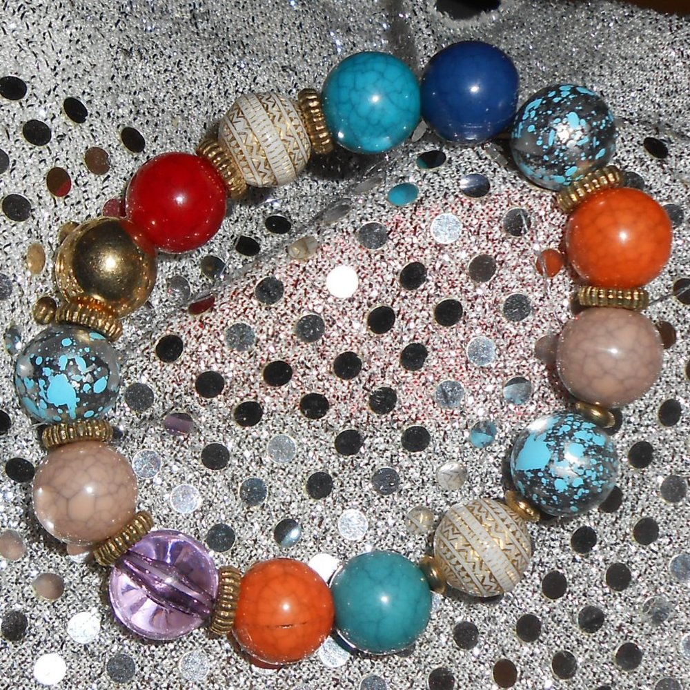 Colorful Stretch Beaded Bracelet